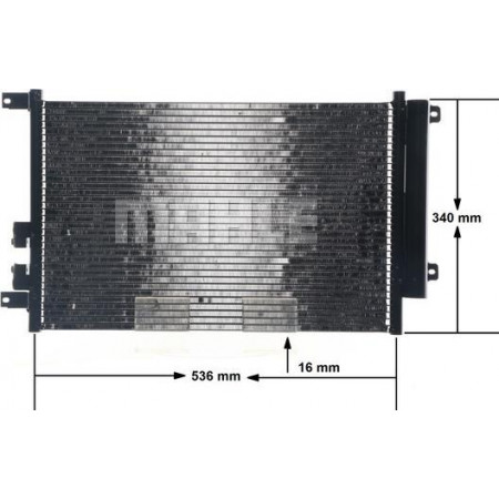 Condensador, ar condicionado ALFA ROMEO GT (937_), Compartimento, 11.2003 - 09.2010 MAHLE AC 809 000S