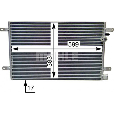 Condenseur de climatisation AUDI A6 Avant III (4F5, C6), Touring, 11.2004 - 08.2011 MAHLE AC 803 000S