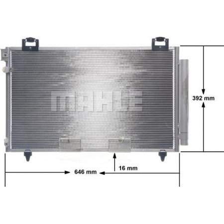 Condensador, aire acondicionado TOYOTA AVENSIS II (_T25_), Sedán, 04.2003 - 11.2008 MAHLE AC 814 000S