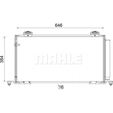Condensador, aire acondicionado TOYOTA AVENSIS II (_T25_), Touring, 04.2003 - 11.2008 MAHLE AC 823 000S