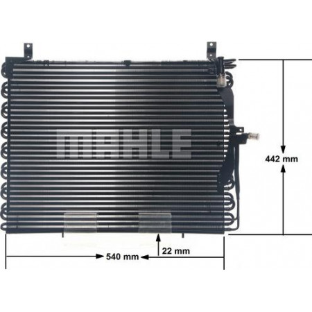 Condensador. ar condicionado condensador A-C MERCEDES 124 C124 124 W124 124 T-MODEL S124 E W124 E T-MODEL S124 2.0-3.0D 12.84-06 MERCEDES-BENZ E-CLASS (W124), Sedan, 02.1993 - 06.1996 MAHLE AC 357 S