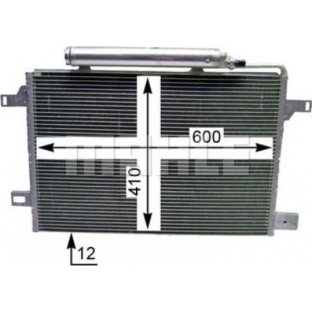 Condenseur de climatisation MERCEDES-BENZ CLASSE B (W245), Berline 3/5 portes, 03.2005 - 11.2011 MAHLE AC 369 000P
