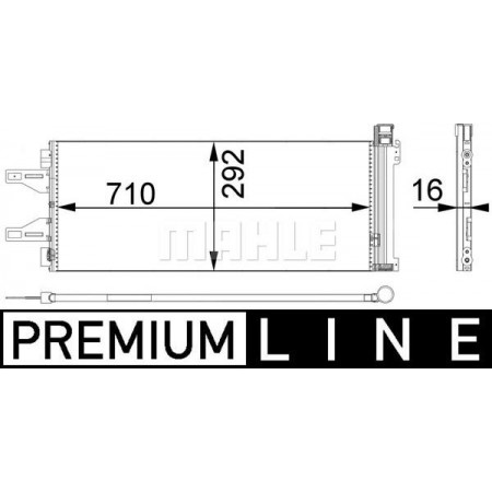 Condensor, airconditioning FIAT DUCATO (250_, 290_), Draagframe, 07.2006 - MAHLE AC 368 000P