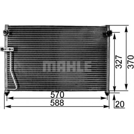 Condensador, ar condicionado MAZDA 626 V (GF), Sedan, 05.1997 - 12.2002 MAHLE AC 301 000S