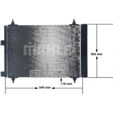 Condensador, ar condicionado PEUGEOT 307 SW (3H), Touring, 03.2002 - 12.2009 MAHLE AC 315 000S