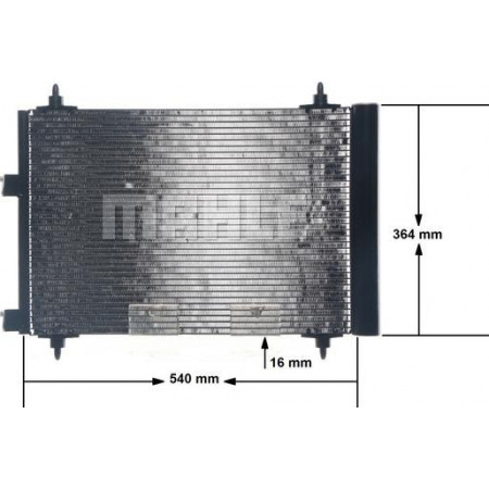 Condensador, ar condicionado PEUGEOT 307 CC (3B), Cabrio, 03.2003 - 06.2009 MAHLE AC 315 000S