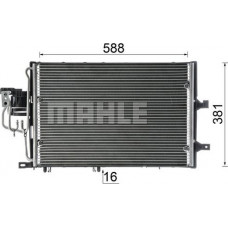 Condenser, air conditioning OPEL CORSA C (X01), Hatchback, 09.2000 - 12.2009 MAHLE AC 310 000S