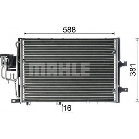 Condensador, ar condicionado OPEL CORSA C (X01), Hatchback, 09.2000 - 12.2009 MAHLE AC 310 000S