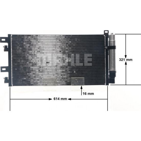 Condenseur de climatisation MINI Cooper I (R52), Cabriolet, 04.2004 - 07.2008 MAHLE AC 312 001S