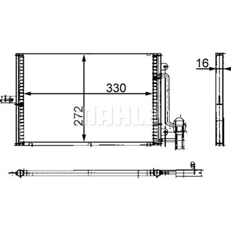 Condenseur. Condenseur de climatisation PORSCHE 911 911 TARGA BOXSTER 2.5-3.6 09.96-09.05 PORSCHE 911 (996), Targa, 12.2001 - 08.2005 MAHLE AC 317 000S