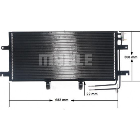 Condenseur de climatisation VW TRANSPORTER IV (70B, 70C, 7DB, 7DK, 70J, 70K, 7DC, 7DJ), Autobus/Autocar, 09.1990 - 08.2004 MAHLE AC 332 000S