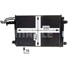 Condenseur de climatisation VW GOLF V Variant (1K5), Touring, 01.2007 - 07.2009 MAHLE AC 324 000P