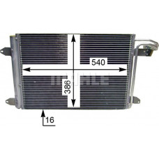 Condensatore, Climatizzatore VW CADDY (6K9, 9E7, 9E9), Van, 09.2002 - 12.2009 MAHLE AC 324 000S