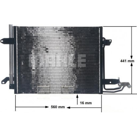Condensator. climatizare A-C condenser with dryer VW CADDY III CADDY III-MINIVAN CADDY-MINIVAN TOURAN 1.4-2.0D 02.98-05.15 VW TOURAN (1T1, 1T2), Dubita, 02.2003 - 05.2010 MAHLE AC 325 000S