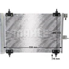 Condensador, aire acondicionado PEUGEOT PARTNER (7), Furgón/MPV, 04.2008 - MAHLE AC 323 000S