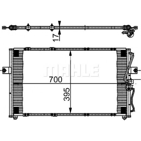 Condensator, climatizare KIA CARNIVAL I (UP), Dubita, 06.1998 - 10.2001 MAHLE AC 379 000S