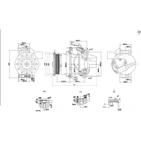Compressor, airconditioning TOYOTA YARIS III (_P13_), Hatchback, 12.2010 - Maxgear AC375681