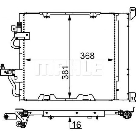 Condenseur de climatisation OPEL ASTRA H (A04), Touring, 08.2004 - 05.2014 MAHLE AC 376 000S