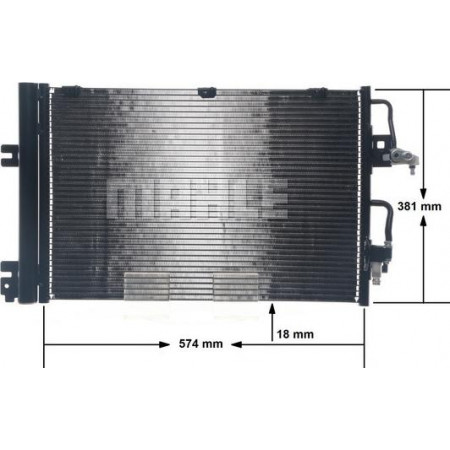 Condenseur de climatisation OPEL ASTRA H (A04), Berline, 02.2007 - 05.2014 MAHLE AC 377 001S