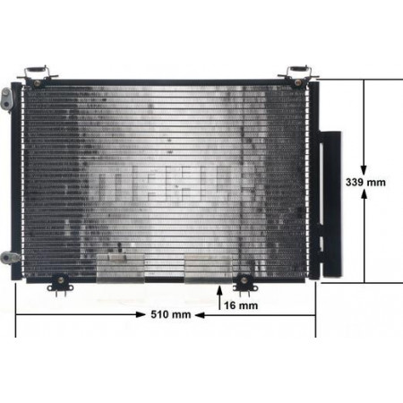 Condenseur de climatisation TOYOTA YARIS I (_P1_), Berline, 01.1999 - 12.2005 MAHLE AC 292 000S