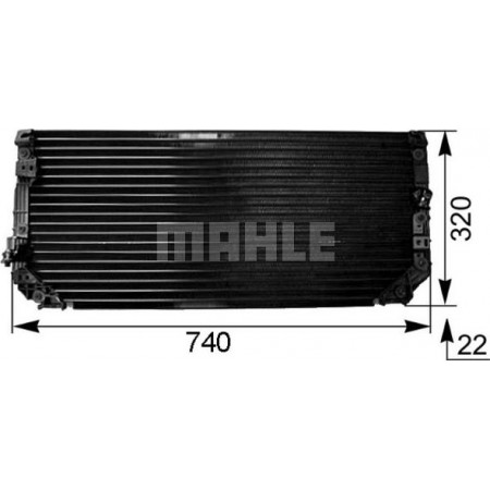 Condensador, ar condicionado TOYOTA COROLLA VIII (_E11_), Sedan, 06.1995 - 06.2002 MAHLE AC 249 000S