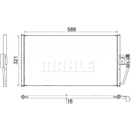 Condensatore aria condizionata BMW 5 Touring IV (E39), Touring, 09.1996 - 06.2004 MAHLE AC 266 000S