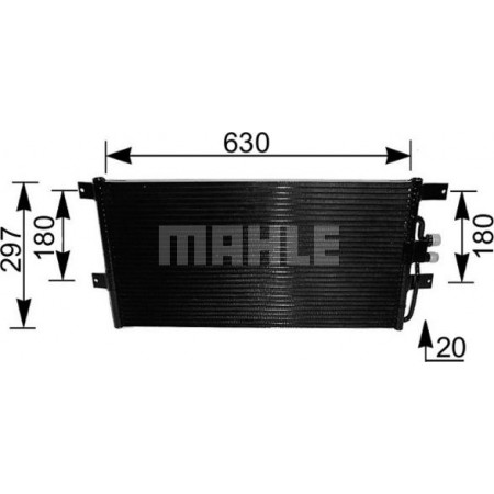 Condenseur de climatisation VW TRANSPORTER III, Van, 05.1979 - 12.1992 MAHLE AC 217 000S