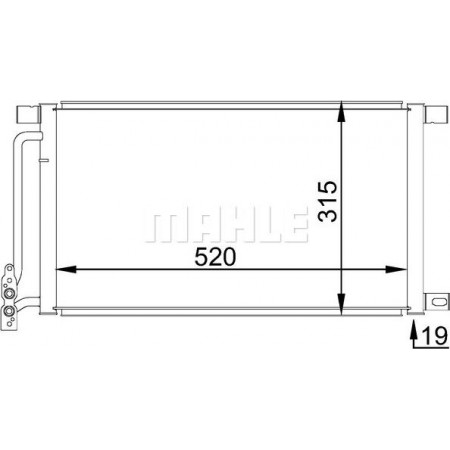 Condensador. O condensador AC do ar condicionado se encaixa. BMW 3 E46 X3 E83 2.0D-3.0D 02.98-12.11 BMW 3 Compact IV (E46), Hatchback, 03.2001 - 02.2005 MAHLE AC 235 001S