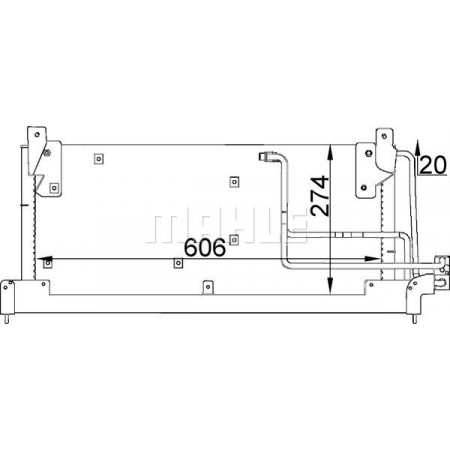 Condensador, ar condicionado OPEL CORSA B (S93), Touring, 04.1998 - 12.2002 MAHLE AC 223 000S