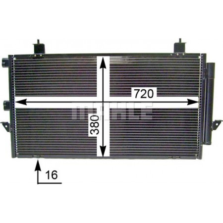 Condensador, ar condicionado TOYOTA RAV 4 II (_A2_), Crossover, 05.2000 - 11.2005 MAHLE AC 796 000S