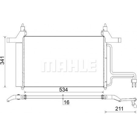 Condensator, climatizare FIAT STILO (192_), Hatchback, 10.2001 - 11.2010 MAHLE AC 790 000S