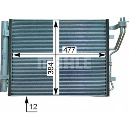 Condensator, climatizare HYUNDAI ELANTRA (HD), Sedan, 11.2005 - MAHLE AC 709 000P