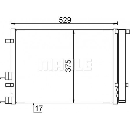 Condensador, aire acondicionado HYUNDAI i20 (PB, PBT), Fastback, 08.2008 - MAHLE AC 706 000S
