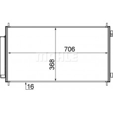 Condensatore. aria condizionata Condensatore A-C con essiccatore HONDA CR-V III CR-V IV 2.0-2.2D-2.4 09.06- HONDA CR-V III (RE_), Crossover, 06.2006 - MAHLE AC 719 000S