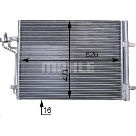 Kondensator, Klimaanlage FORD GRAND C-MAX (DXA/CB7, DXA/CEU), Dubita, 12.2010 - MAHLE AC 780 000S