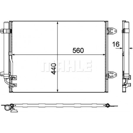 Condenseur de climatisation VW PASSAT (A32, A33), Berline, 01.2011 - MAHLE AC 733 000P