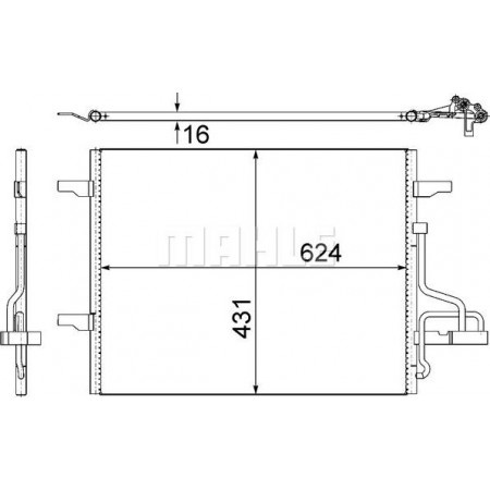Condensador, aire acondicionado FORD KUGA I (DR), Crossover, 02.2008 - 11.2012 MAHLE AC 732 000S