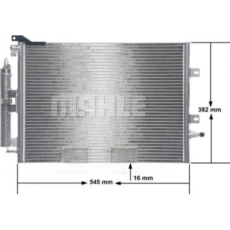 Condensatore aria condizionata RENAULT CLIO III Grandtour (KR0/1_), Touring, 02.2008 - MAHLE AC 720 000S