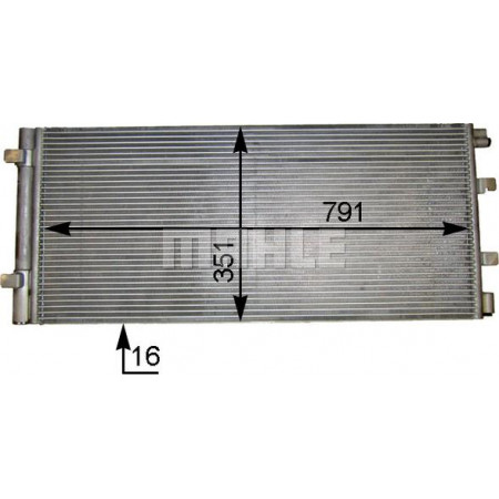 Condensor, airconditioning OPEL MOVANO B (X62), Draagframe, 05.2010 - MAHLE AC 776 000S