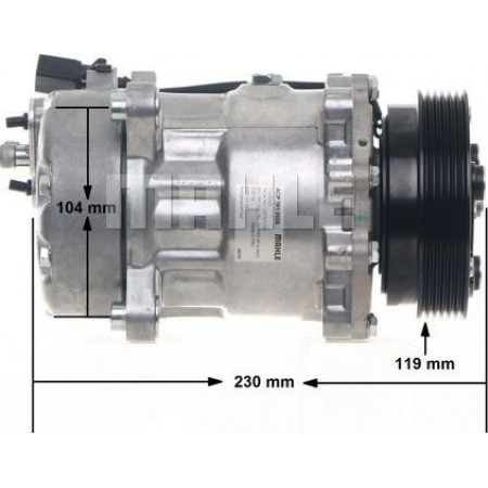 Compressor. airconditioning Aircocompressor MERCEDES V 638-2 AUDI A3 TT FORD GALAXY I GALAXY MK I SEAT ALHAMBRA COR VW GOLF V (1K1), Hatchback, 10.2003 - 02.2009 MAHLE ACP 191 000S