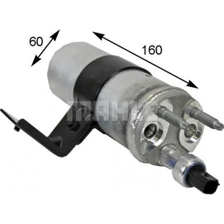 Air conditioning drier fits. FORD FIESTA VI 1.6D 06.08- FORD FIESTA VI (CB1, CCN), Hatchback, 06.2008 - MAHLE AD 104 000P
