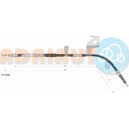 Adriauto 55.0284 - Cable, parking brake