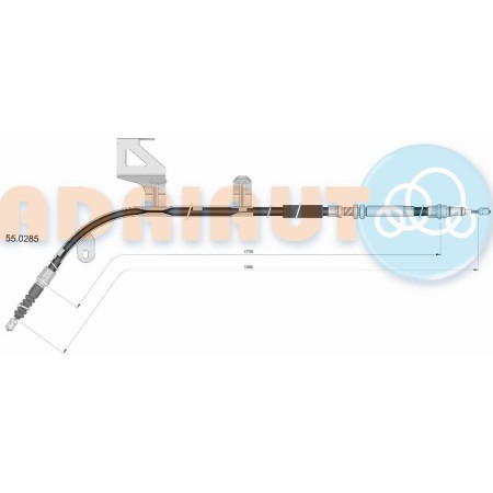 Adriauto 55.0285 - Cable, parking brake