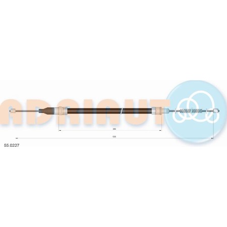 Adriauto 55.0227 - Cable, parking brake