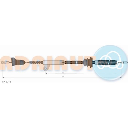 Adriauto 57.0216 - Cable, parking brake