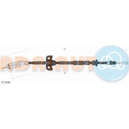 Adriauto 57.0239 - Cable, parking brake