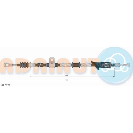Adriauto 57.0238 - Cable, parking brake