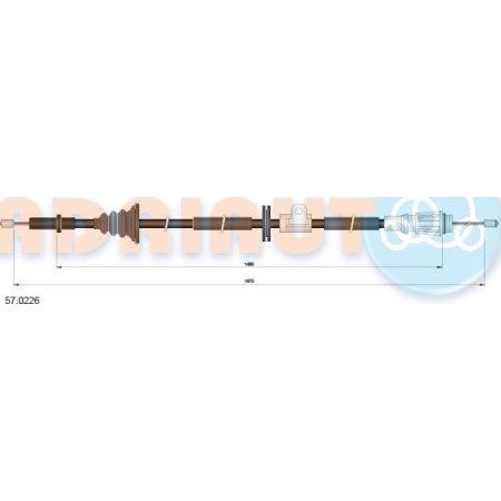 Adriauto 57.0226 - Cable, parking brake