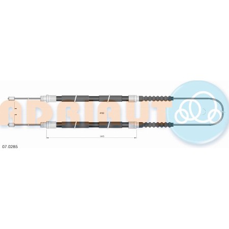 Adriauto 07.0285 - Cable, parking brake pentru CITROËN JUMPER I Platform/Chassis (1994–2002)