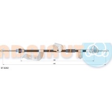 Adriauto 07.0282 - Cable, parking brake pentru CITROËN C1 (2005–2014)